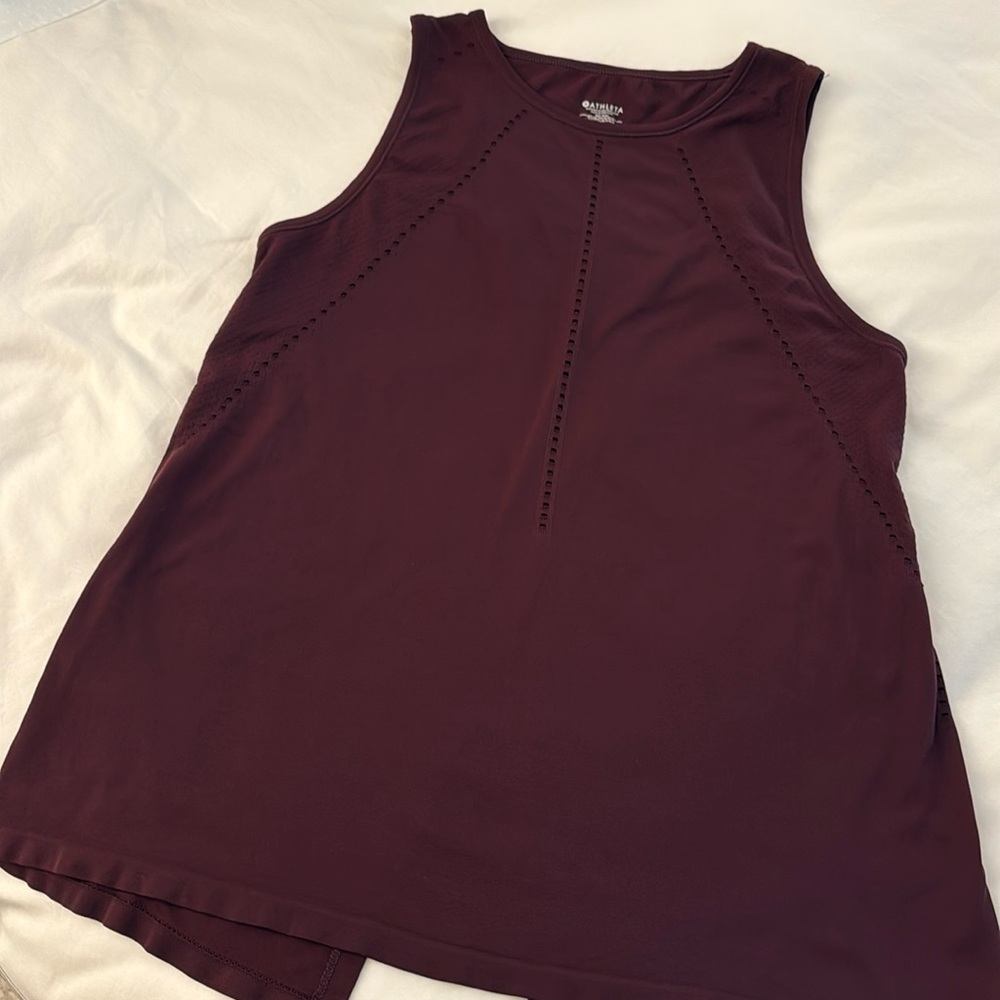 Athleta Black Sleeveless Boxy Tank Top